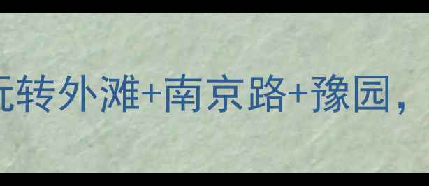 图片 🌟上海一日游攻略3小时玩转外滩+南京路+豫园，附交通+美食+拍照攻略🌟