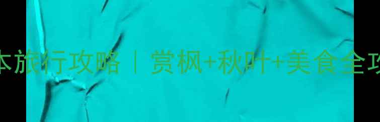 图片 🌸9月日本旅行攻略｜赏枫+秋叶+美食全攻略🍁🚗2